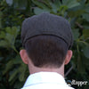 PREORDER - Forest Green Herringbone 100% Wool Tweed Golfing Ivy Flat Cap