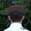 PREORDER - Brown Herringbone 100% Wool Tweed Golfing Scally Flat Cap