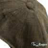 Green Checkered 100% Wool Newsboy Golfing Flat Cap