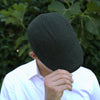 Green Herringbone 100% Wool Tweed Golfing Scally Flat Cap