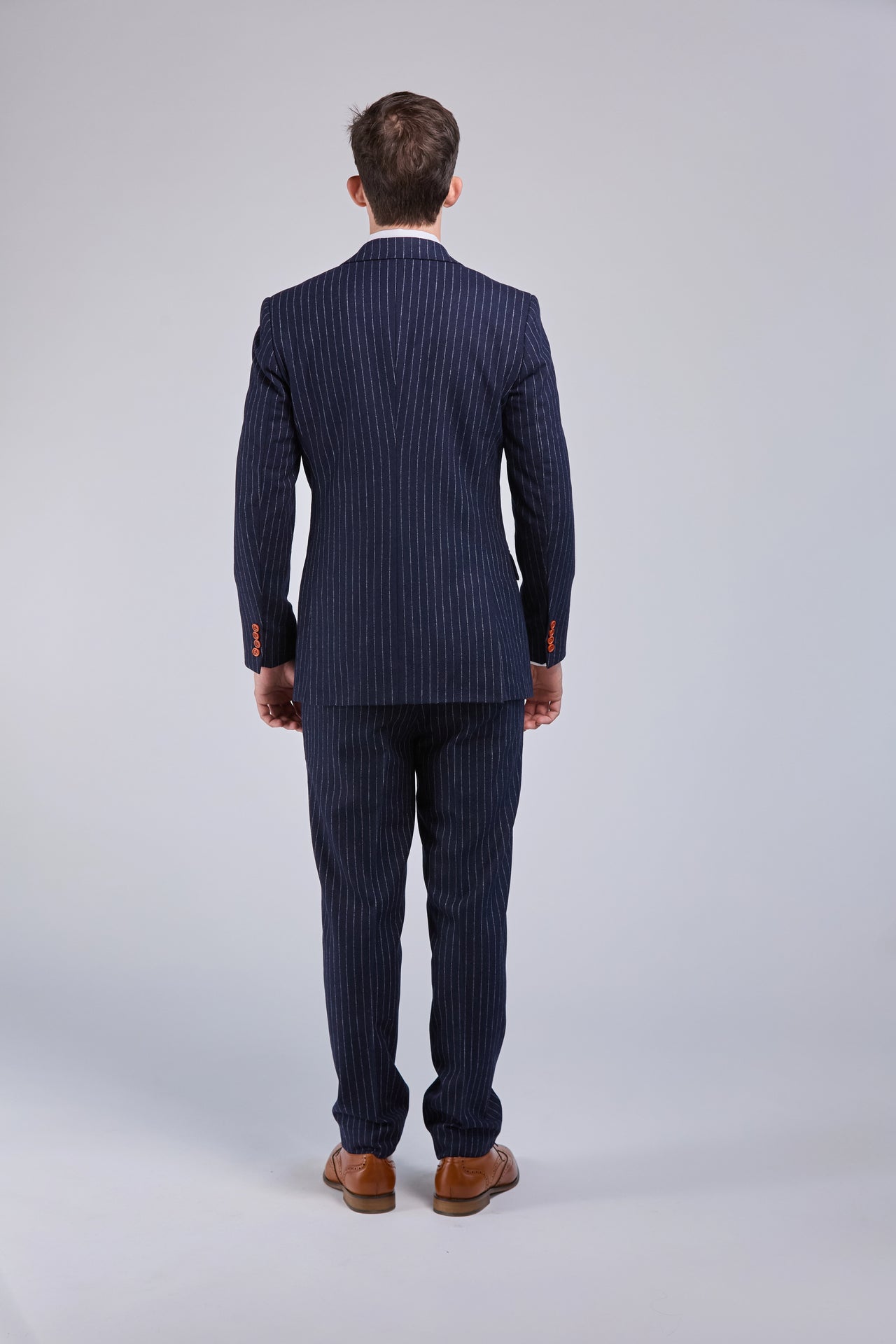 Navy Wool Stripe 3 Piece Suit *NEW*