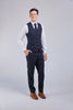 Navy Wool Stripe 3 Piece Suit *NEW*