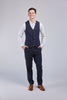 Navy Wool Stripe 3 Piece Suit *NEW*