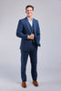 Blue Herringbone Tweed 3 Piece Suit