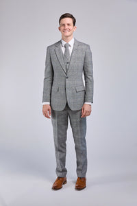 Thumbnail for Retro Grey Wool 3 Piece Suit