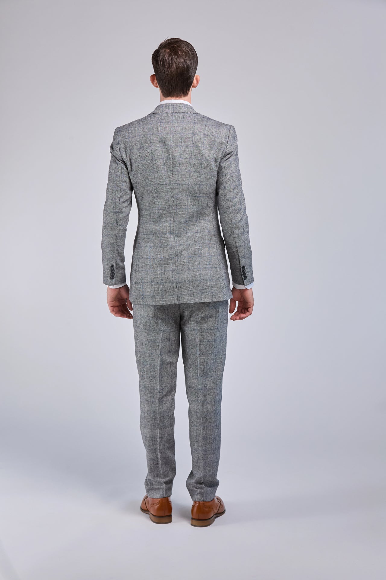 Retro Grey Wool 3 Piece Suit