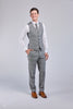 Retro Grey Wool 3 Piece Suit