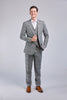 Retro Grey Wool 3 Piece Suit