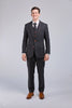 Dark Grey Herringbone Tweed 3 Piece Suit