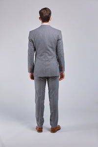 Thumbnail for Grey Wool Stripe 3 Piece Suit *NEW*