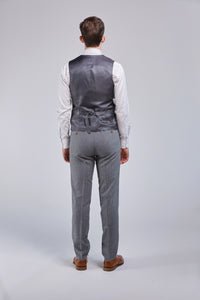 Thumbnail for Grey Wool Stripe 3 Piece Suit *NEW*