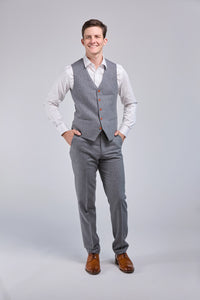 Thumbnail for Grey Wool Stripe 3 Piece Suit *NEW*