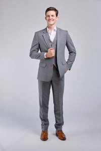 Thumbnail for Grey Wool Stripe 3 Piece Suit *NEW*