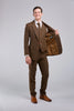 Brown Check Tweed 3 Piece Suit