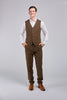 Brown Check Tweed 3 Piece Suit