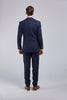 Classic Navy Barleycorn Tweed 3 Piece Suit