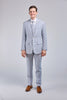 Light Blue Linen 3 Piece Suit