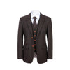 Dark Brown Herringbonetweed 3 Piece Suit Suits