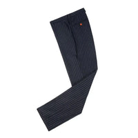 Thumbnail for Navy Wool Stripe Trousers USA Clearance