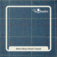 Thumbnail for Retro Blue Check Tweed 3 Piece Suit